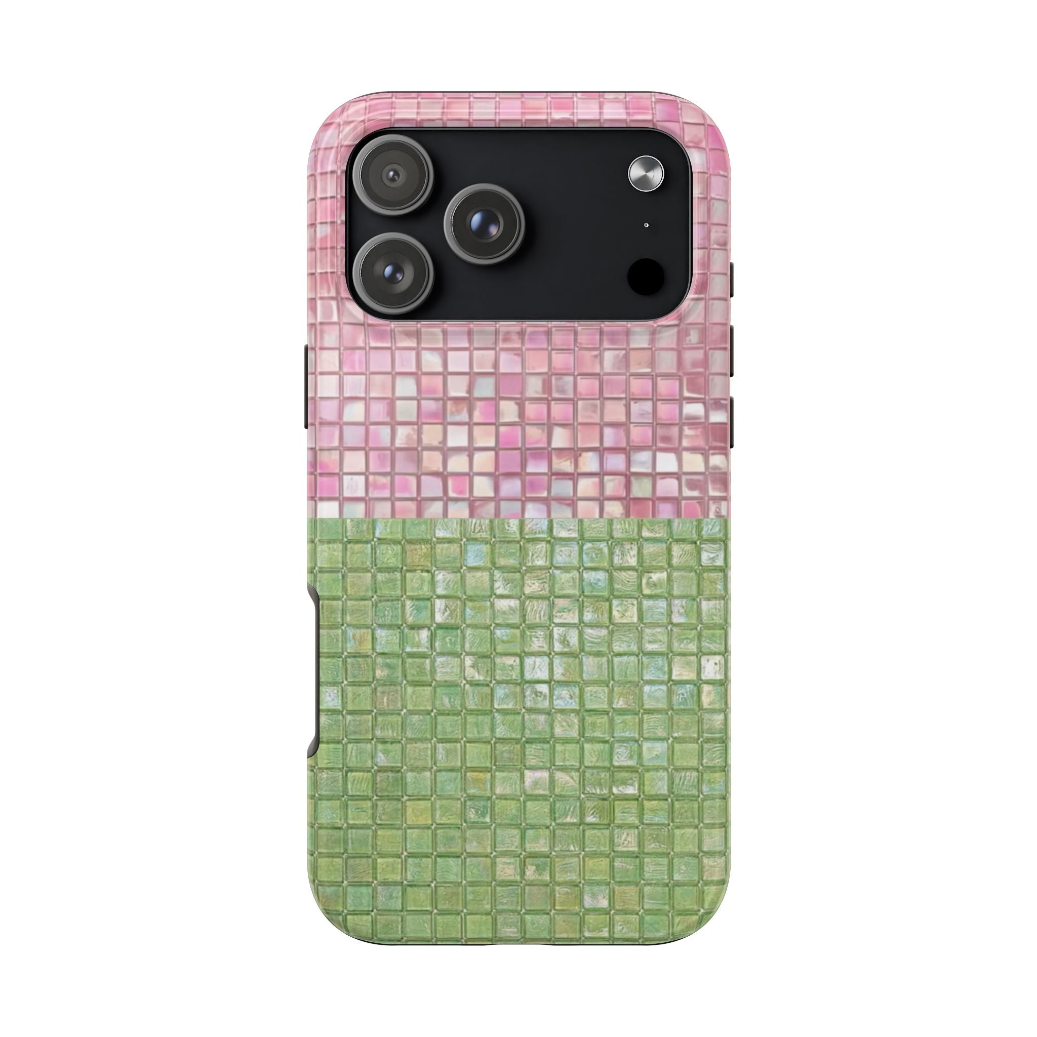 PINK & GREEN MOSAIC PHONE CASE