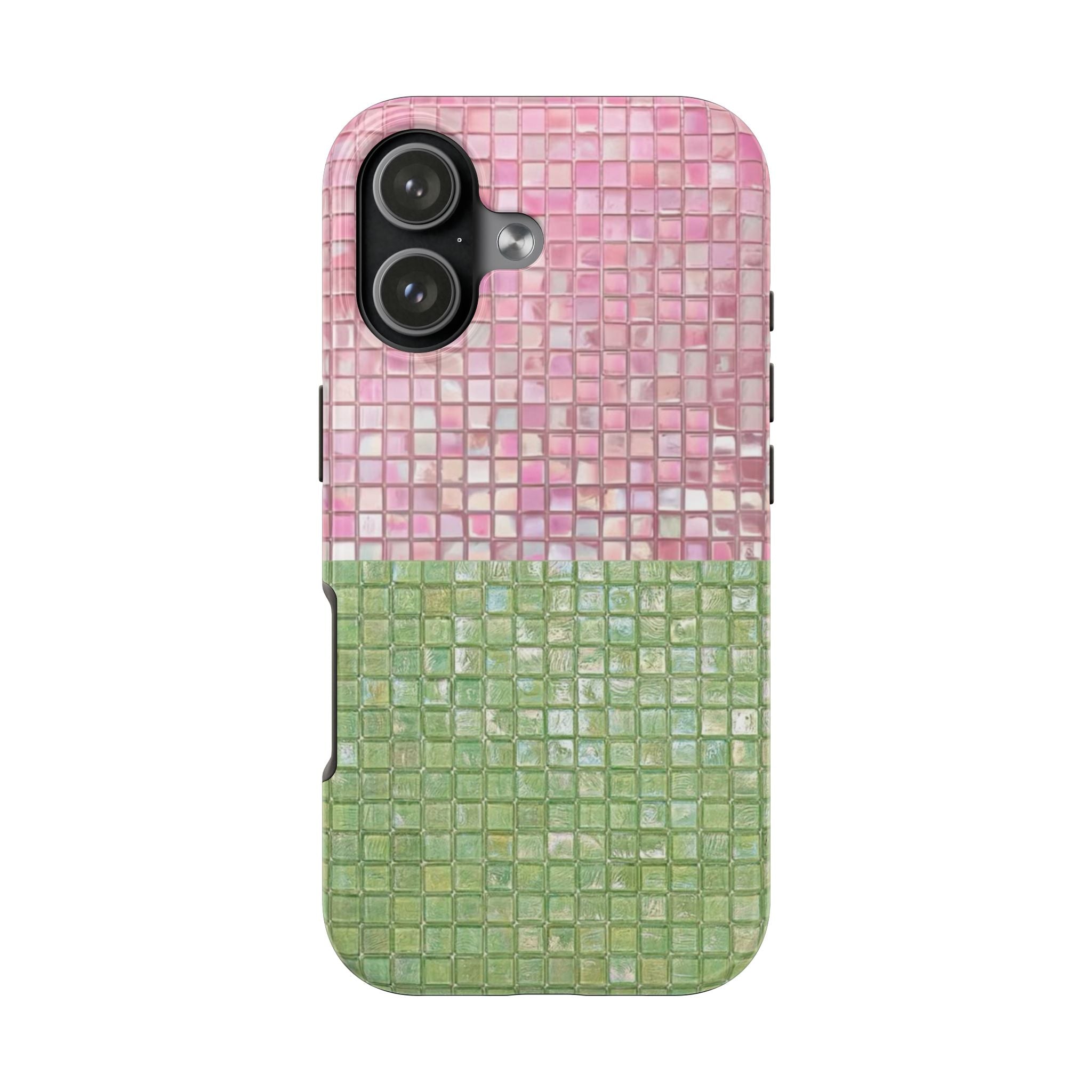 PINK & GREEN MOSAIC PHONE CASE