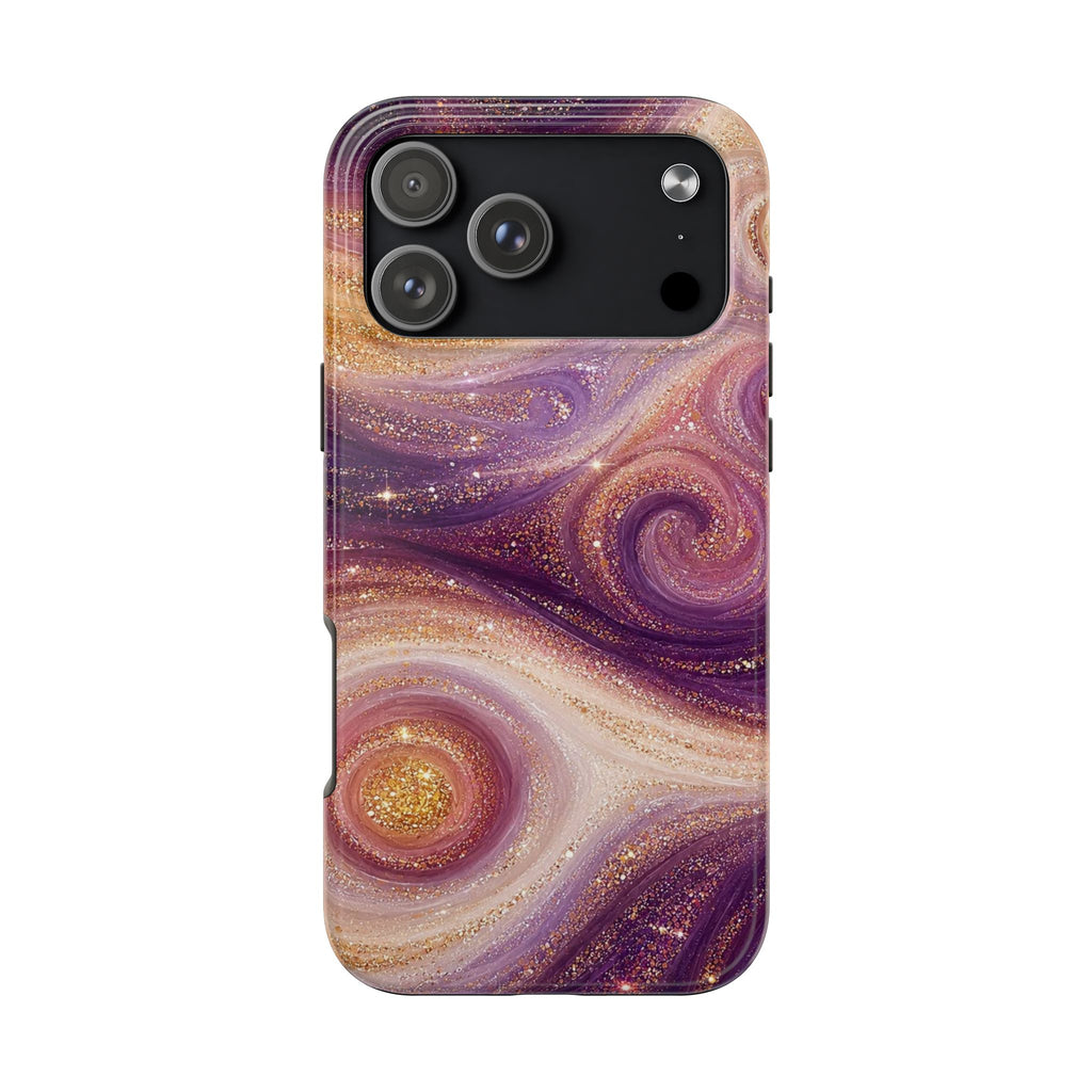 VIOLET GOLD SWIRL PHONE CASE