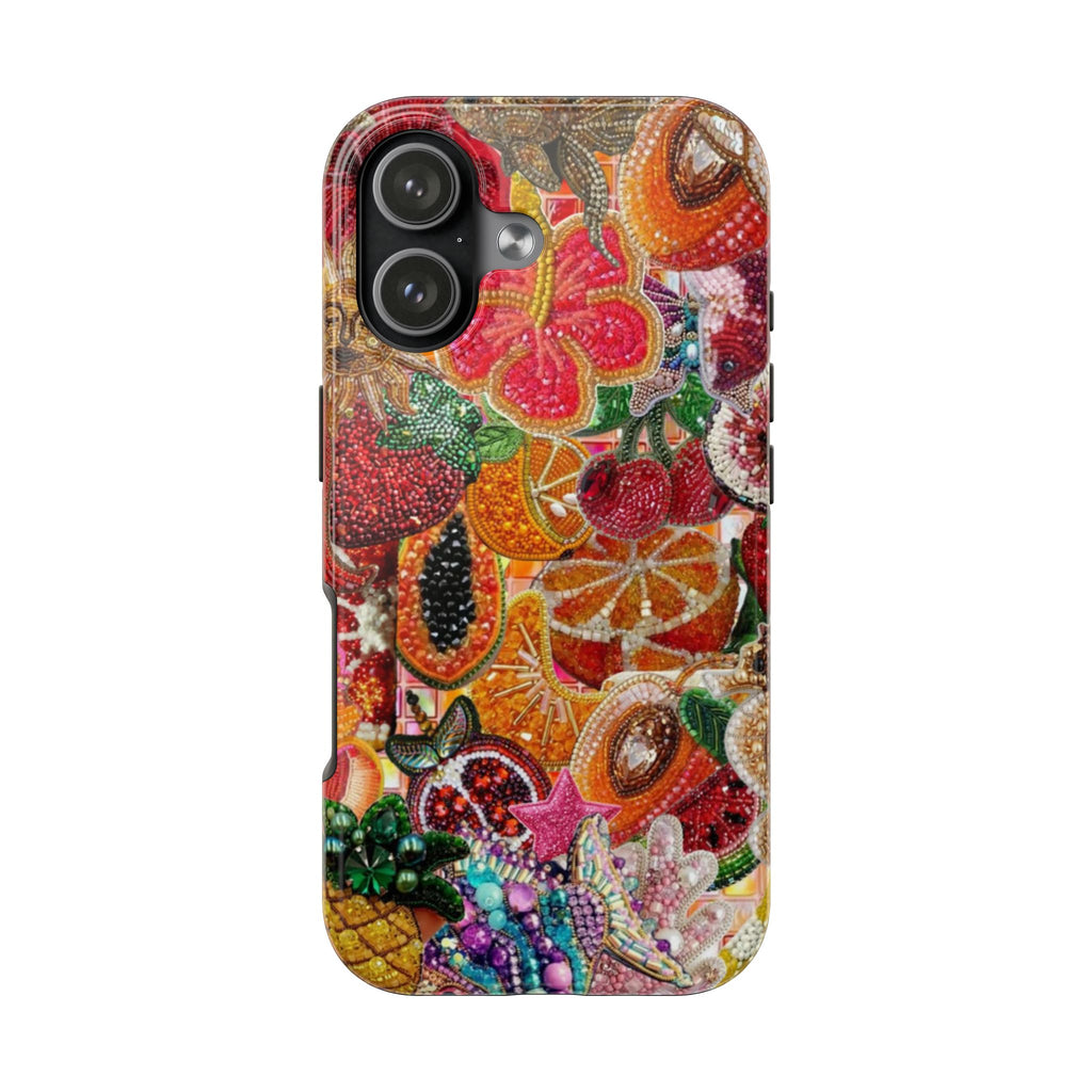 EMBELLISHED EXOTIC FRUITS PHONE CASE