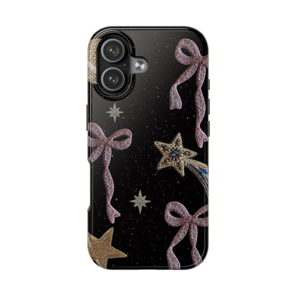 BLACK GALAXY BOWS PHONE CASE