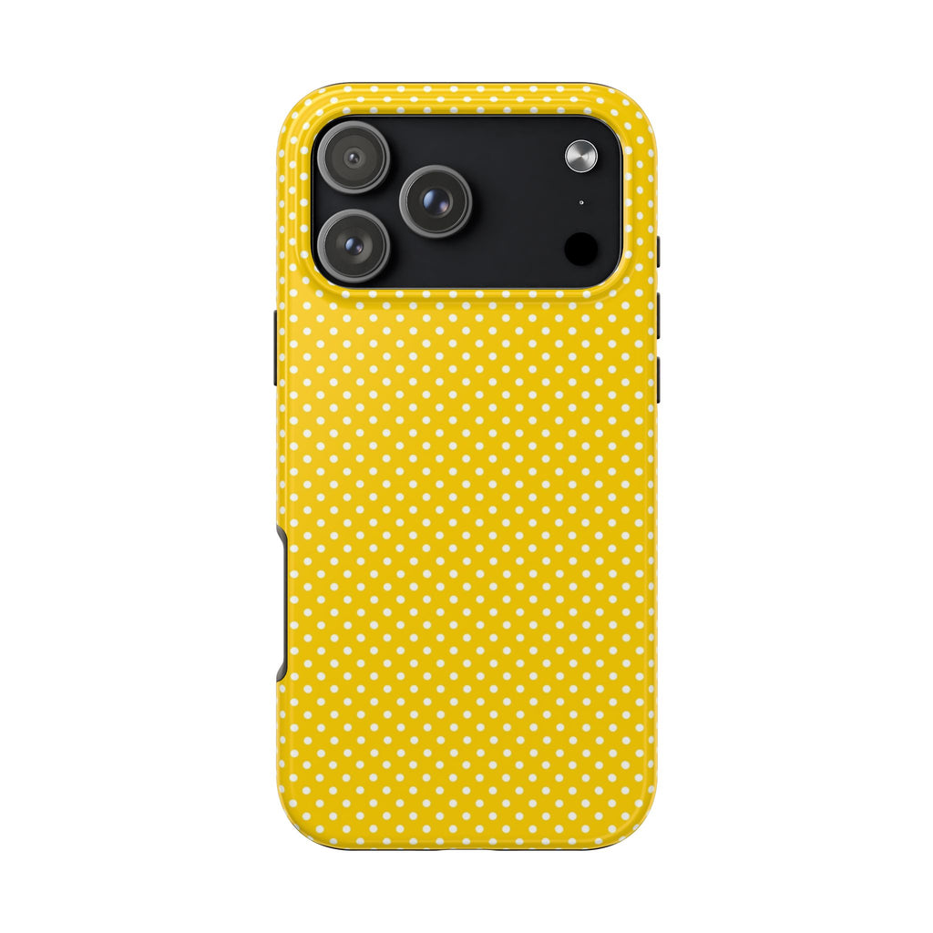 YELLOW MINI POLKA DOTS PHONE CASE