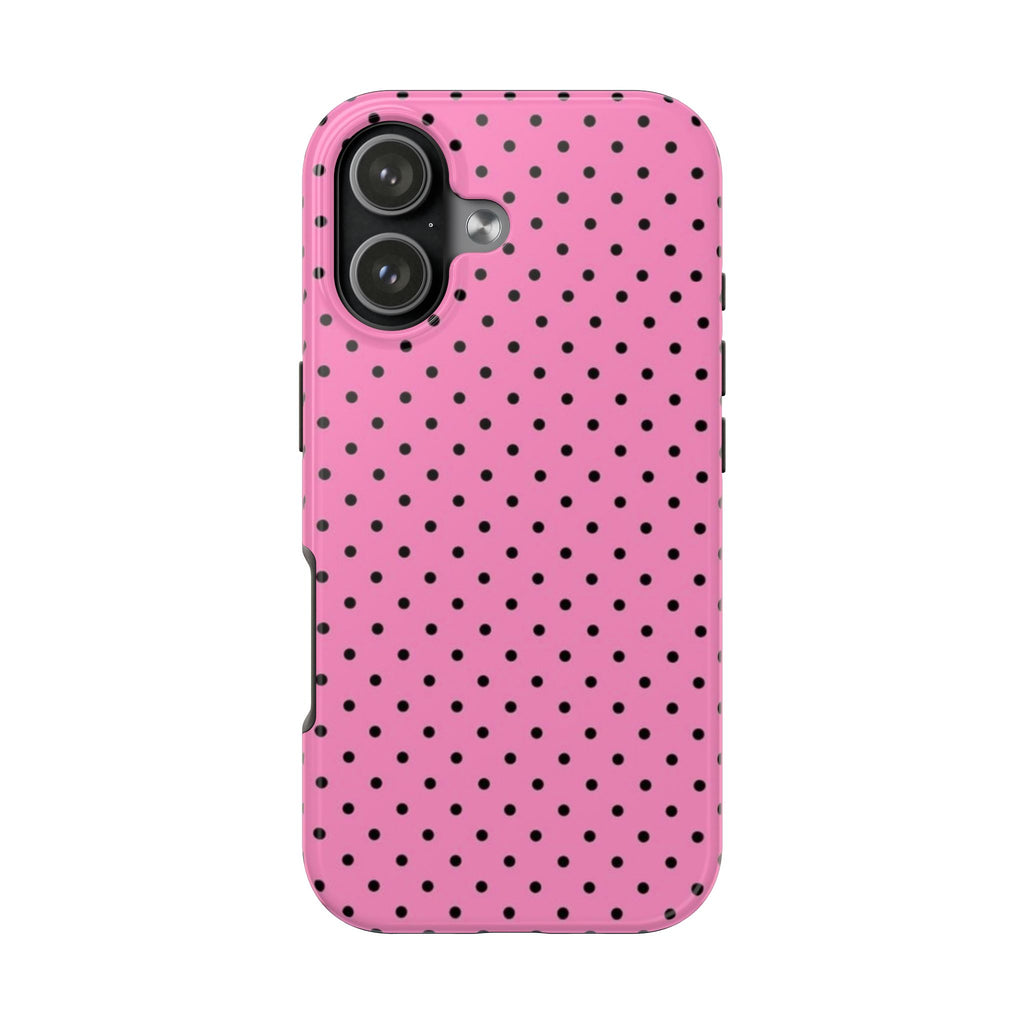 FUCHSIA PINK MINI POLKA DOTS PHONE CASE
