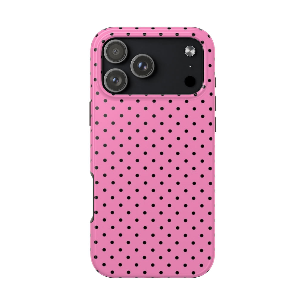FUCHSIA PINK MINI POLKA DOTS PHONE CASE