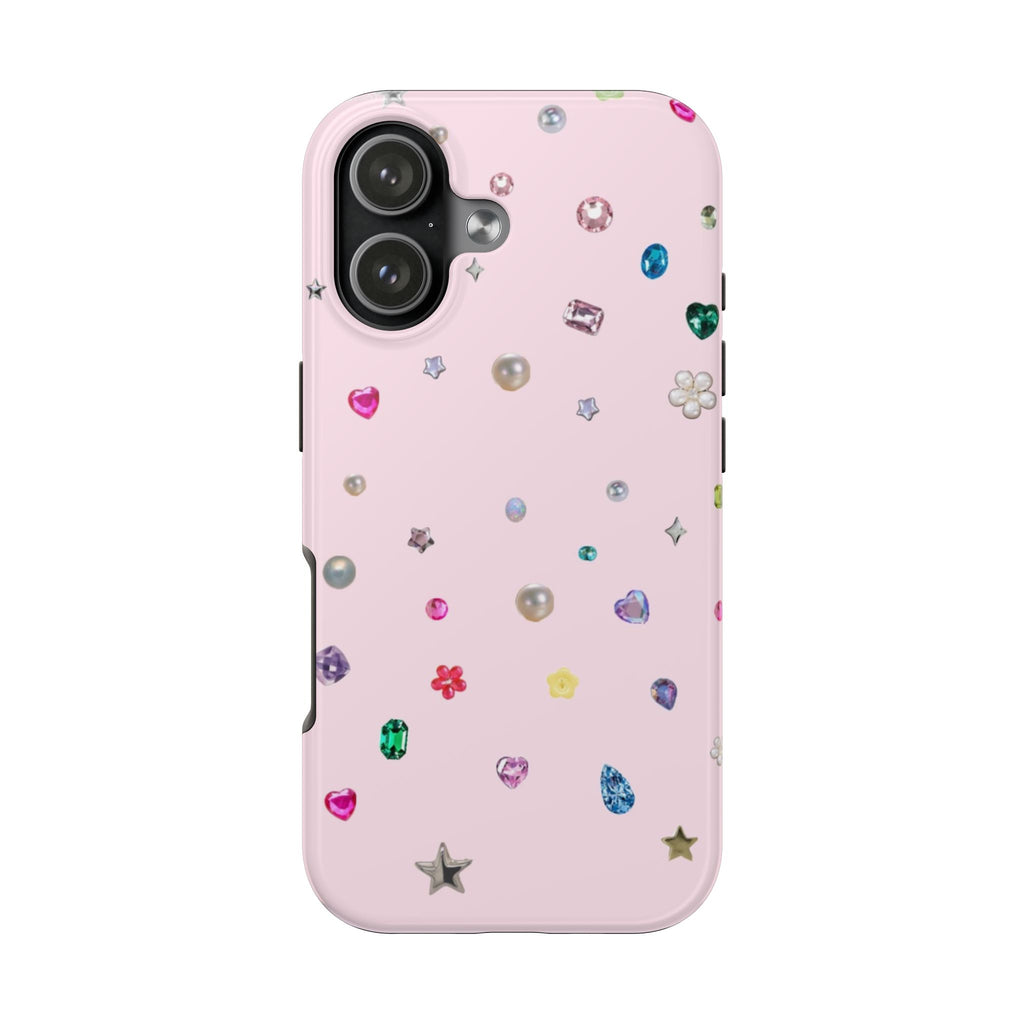 BABY PINK RHINESTONE GEMS PHONE CASE