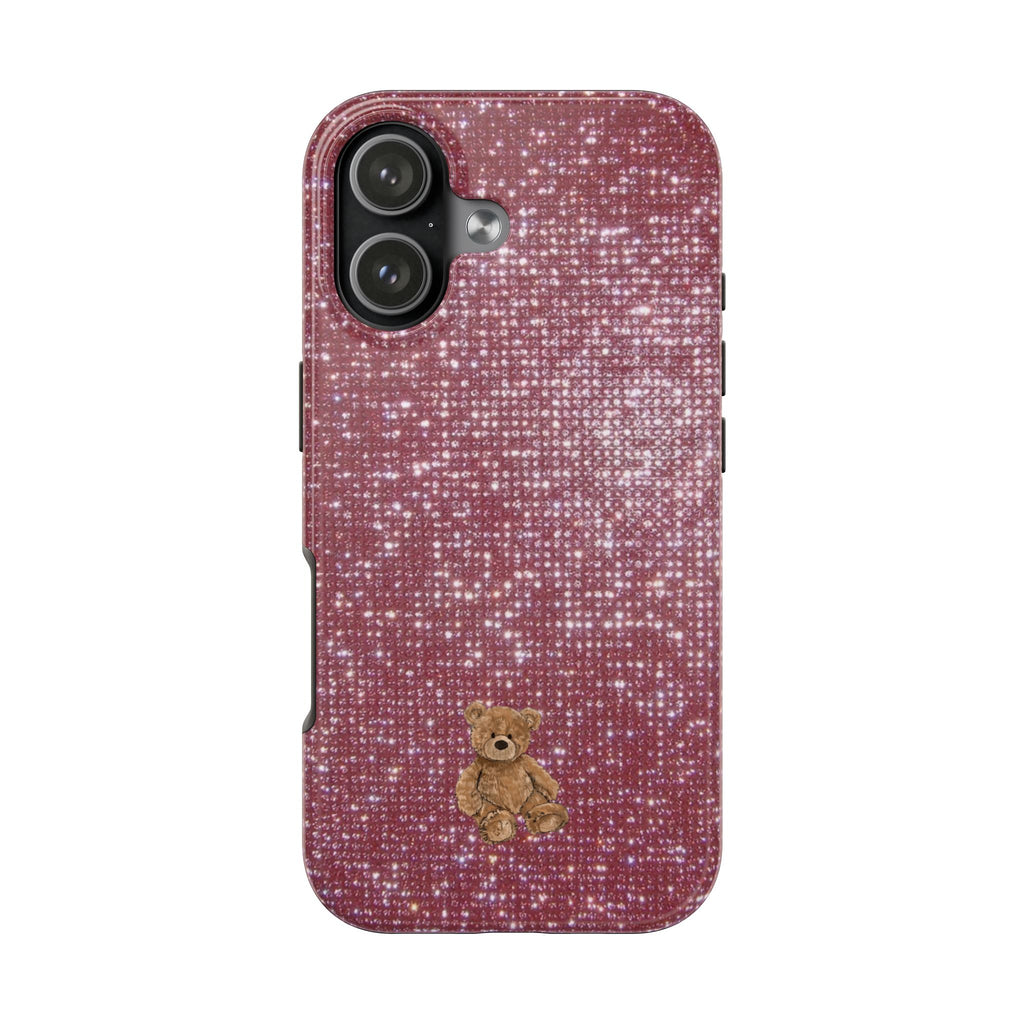 PINK MINI MOSAIC TEDDY BEAR PHONE CASE