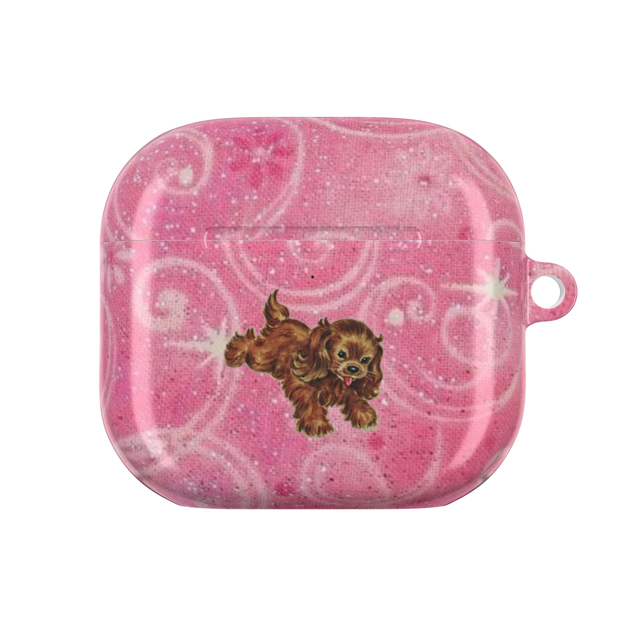 PINK WHIMSY GLOW PARK AVENUE PUPPY AIRPOD CASE