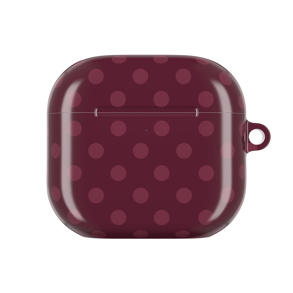 PLUM POLKA DOTS AIRPOD CASE