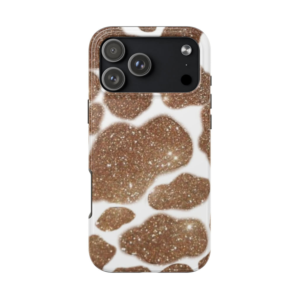 GLITTER COWHIDE PHONE CASE