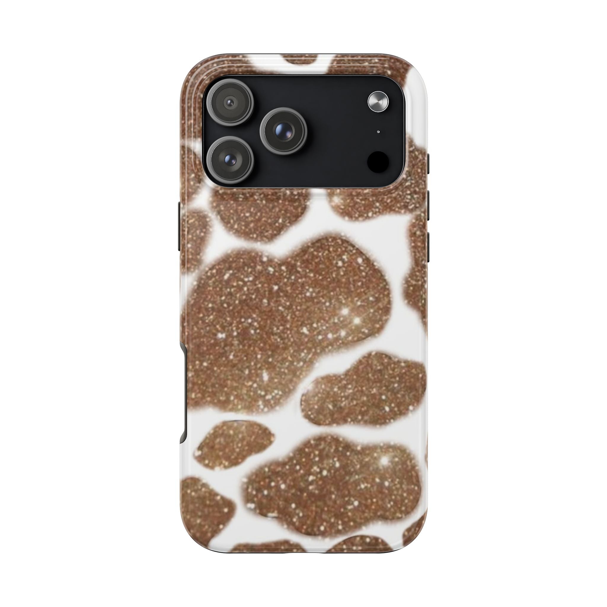 GLITTER COWHIDE PHONE CASE
