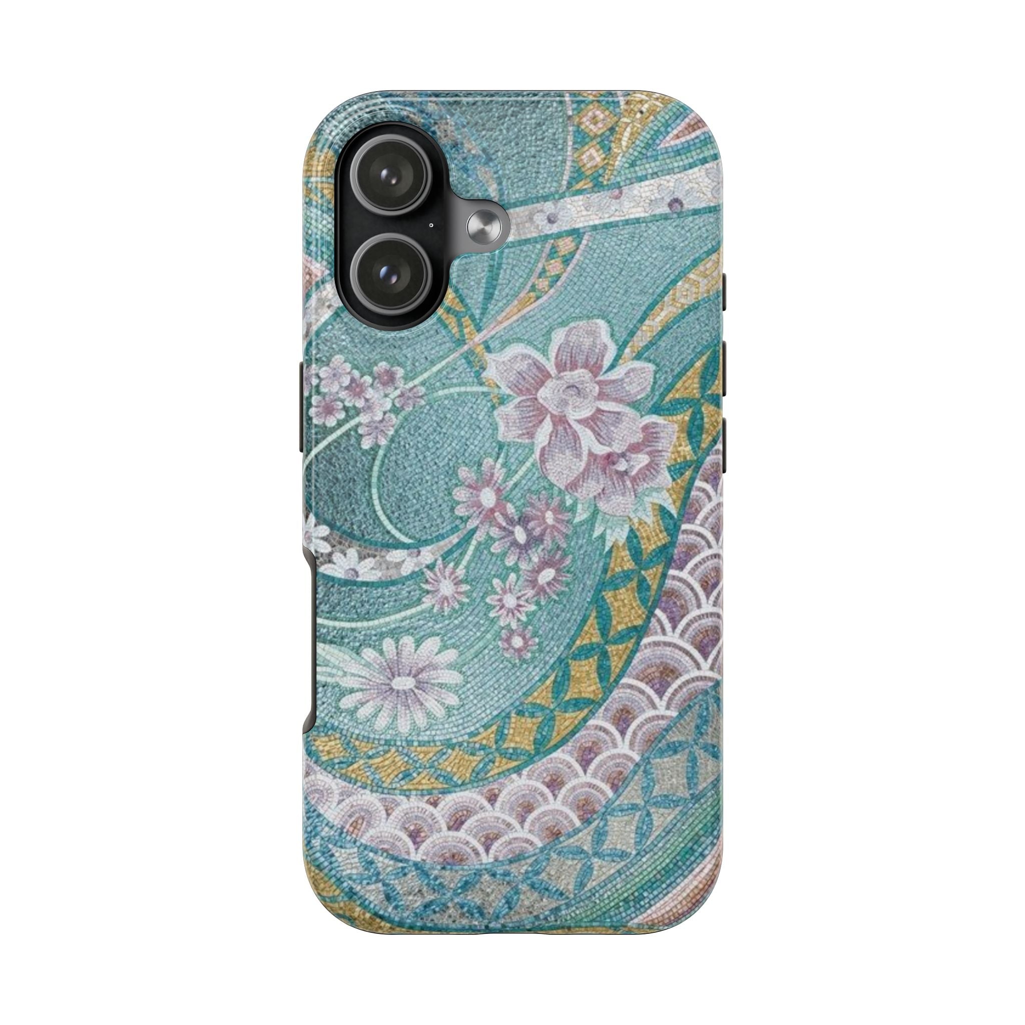 BLUE MOSAIC WHIMSY FLORAL PHONE CASE