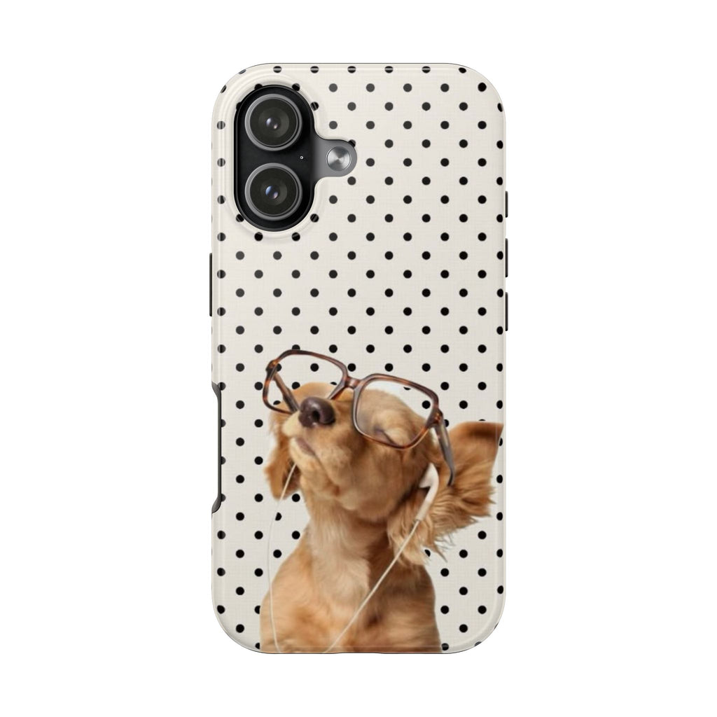 POLKA DOTS PUPPY JAMS PHONE CASE