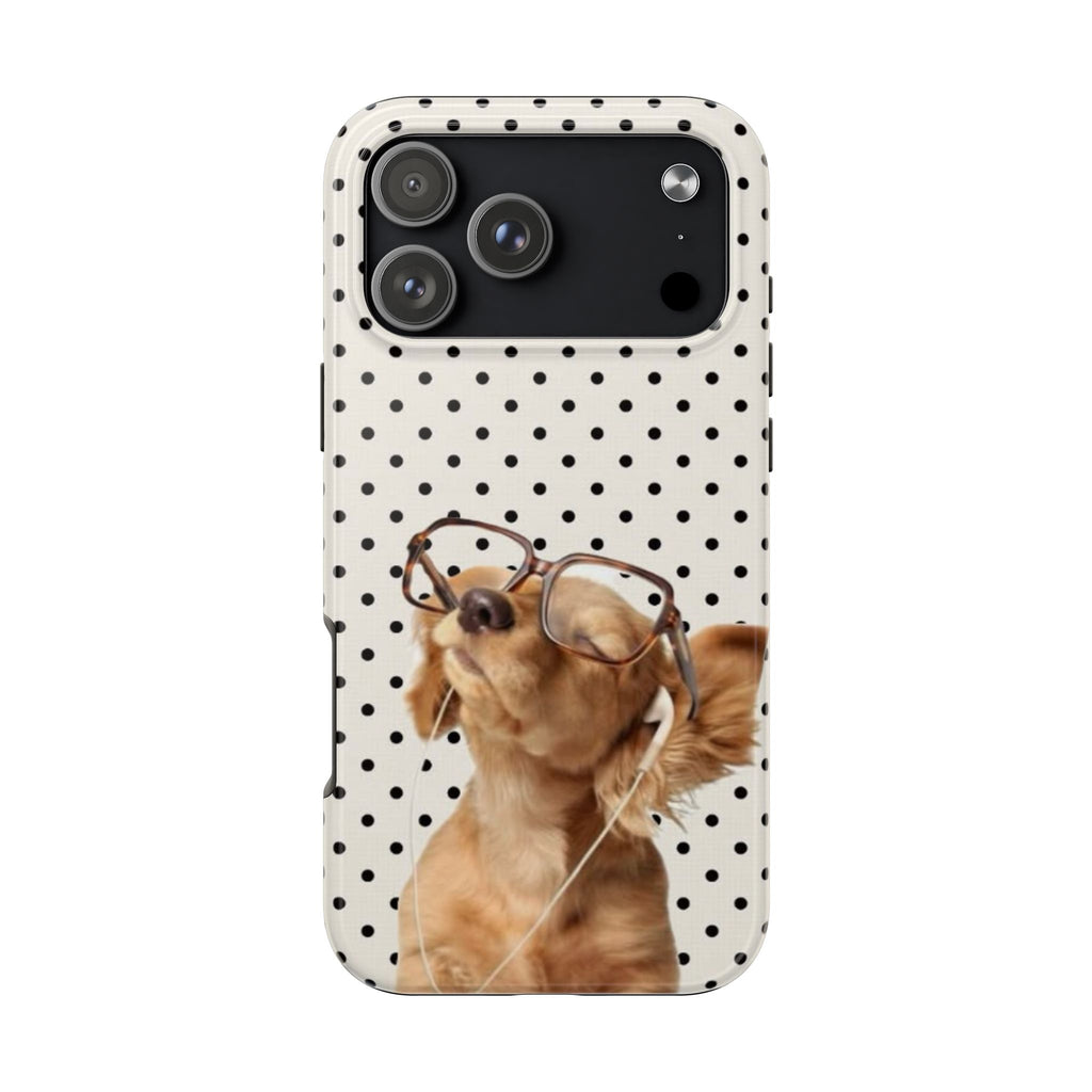 POLKA DOTS PUPPY JAMS PHONE CASE