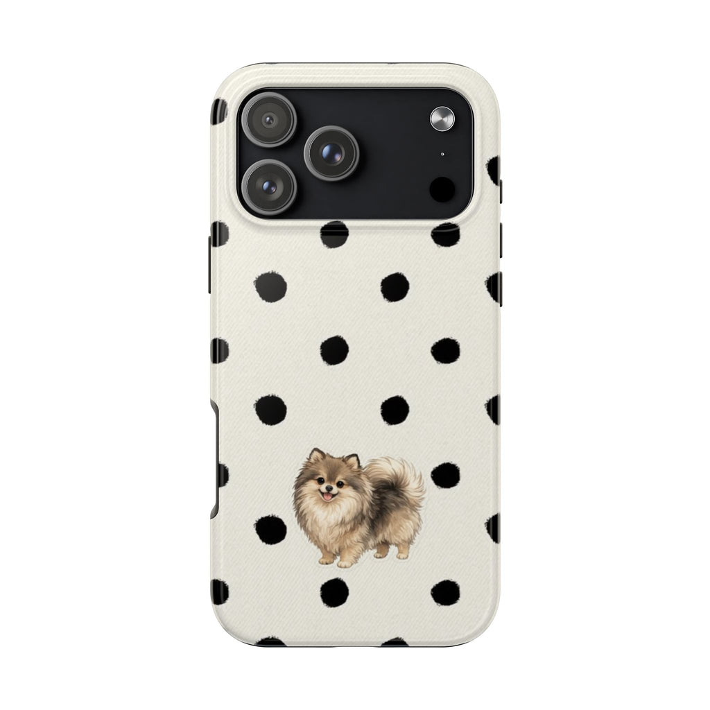 POMERANIAN POLKA DOTS PHONE CASE
