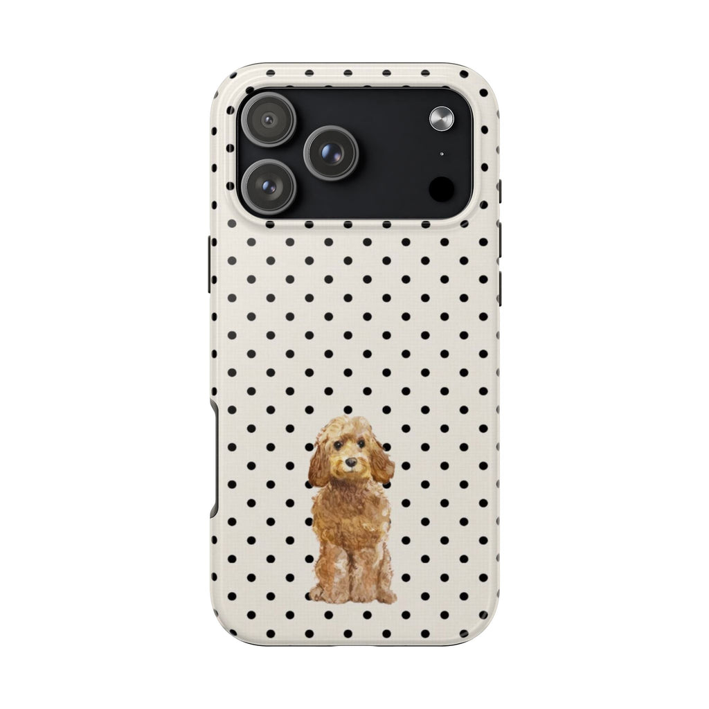 POODLE POLKA DOTS PHONE CASE