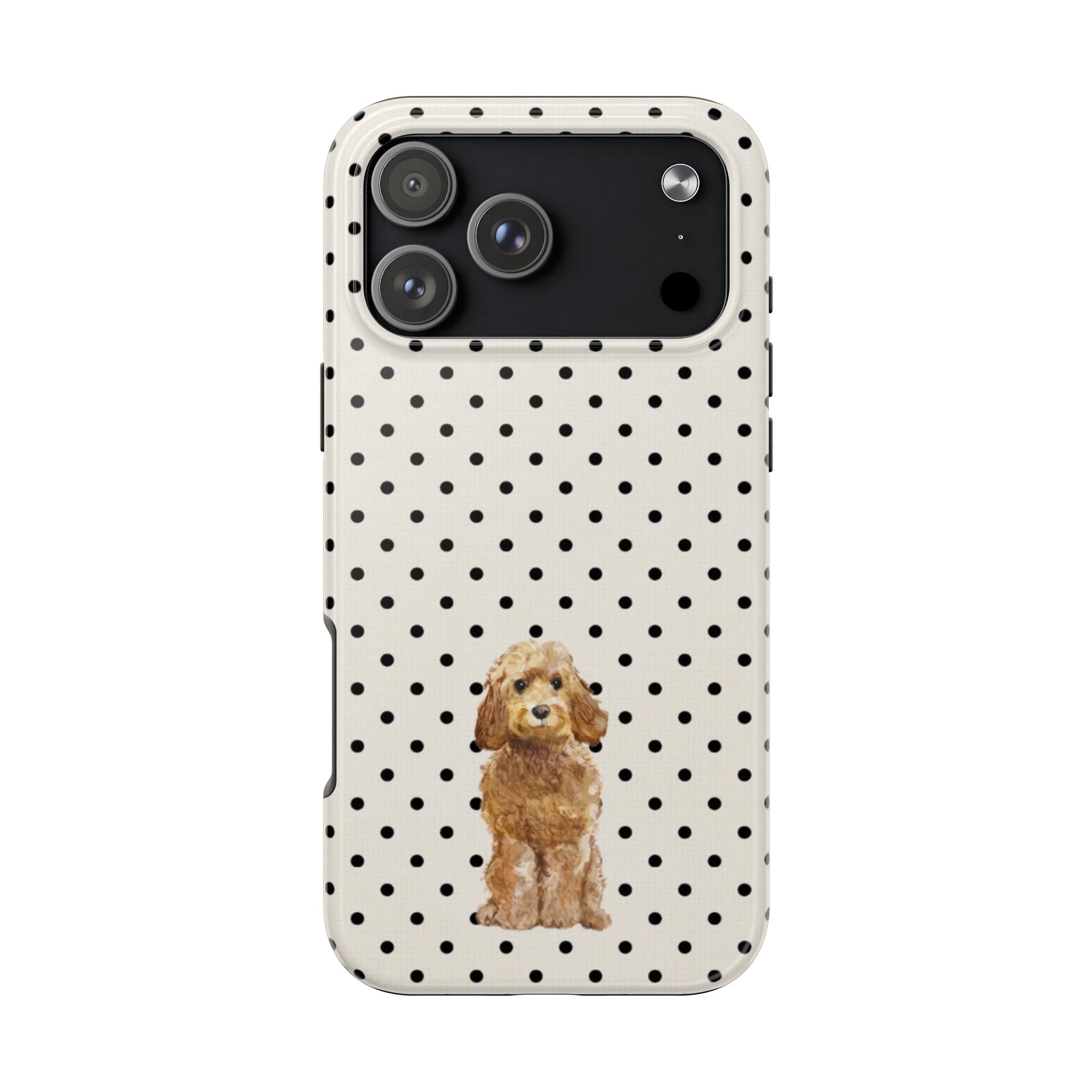 POODLE POLKA DOTS PHONE CASE