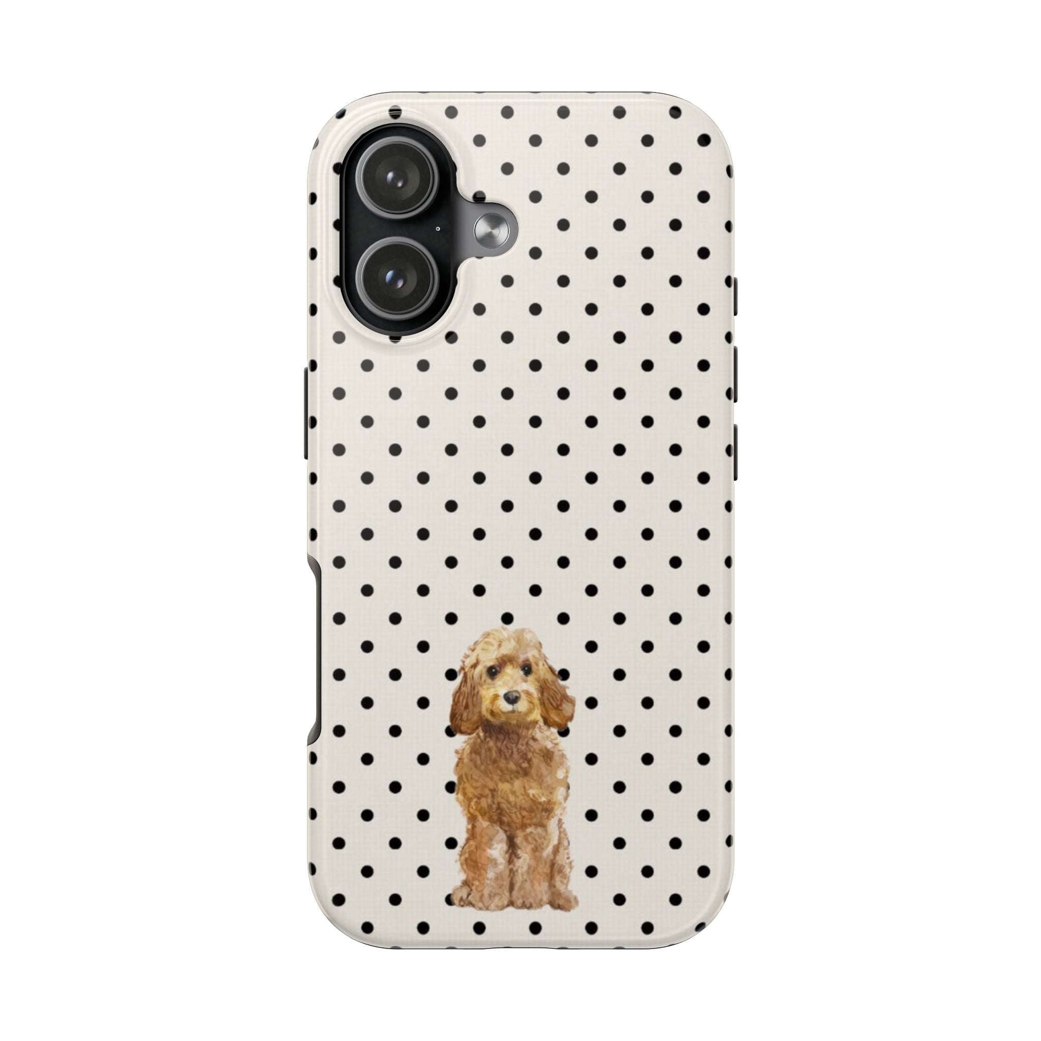 POODLE POLKA DOTS PHONE CASE