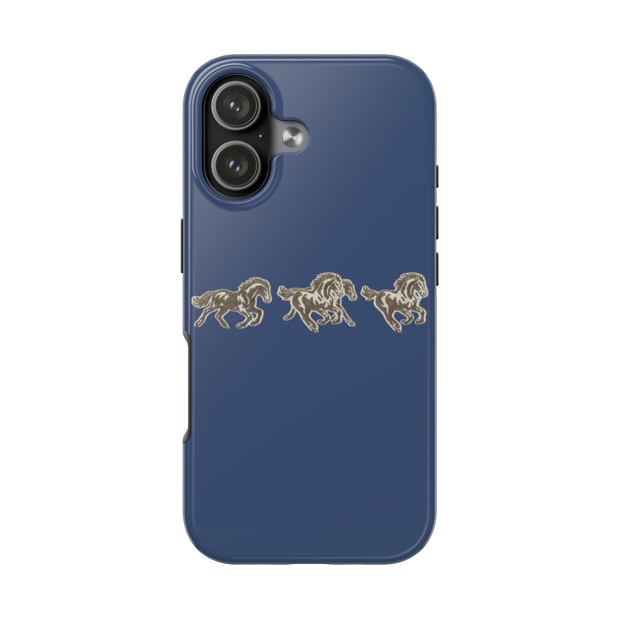 BLUE WESTERN HORSES PHONE CASE