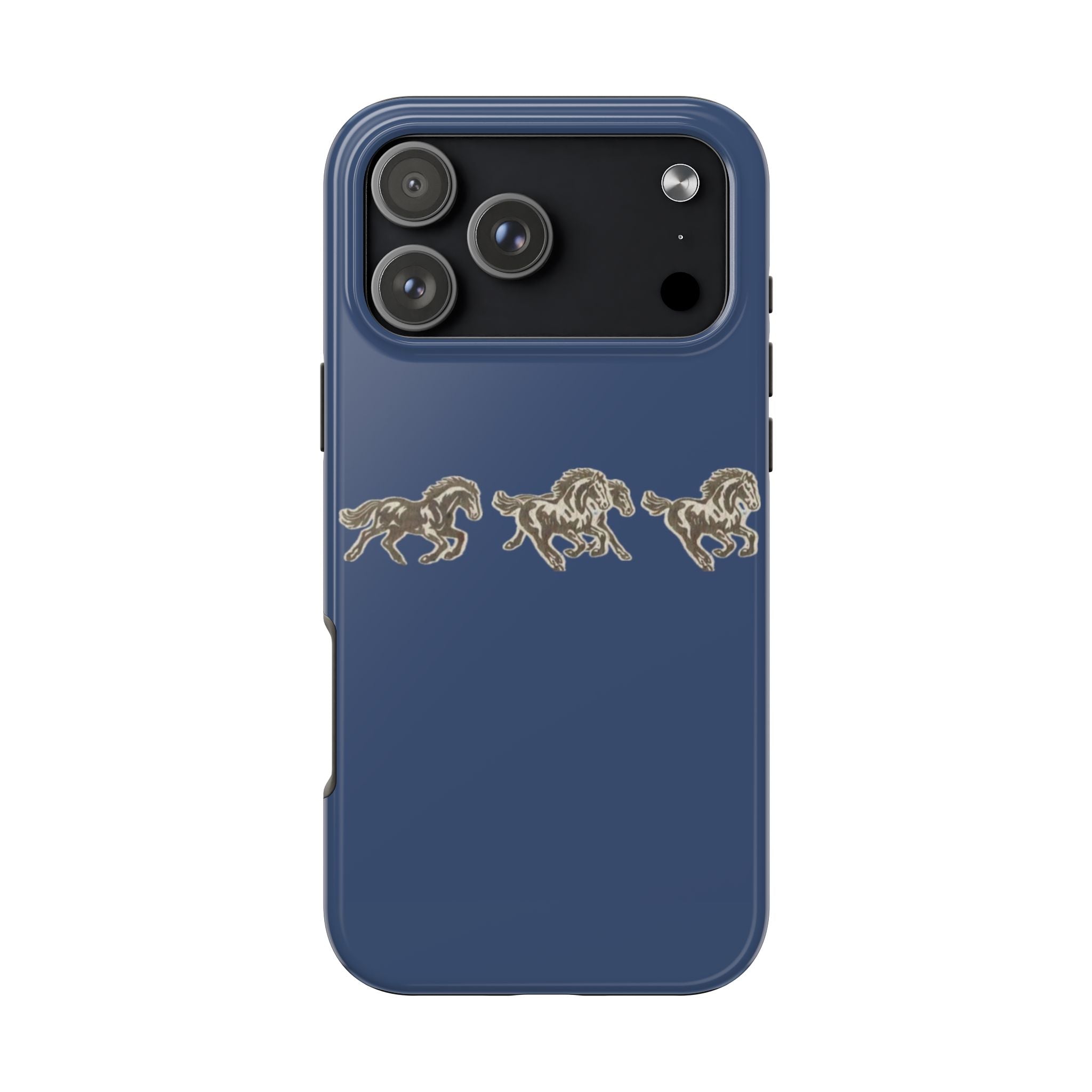 BLUE WESTERN HORSES PHONE CASE