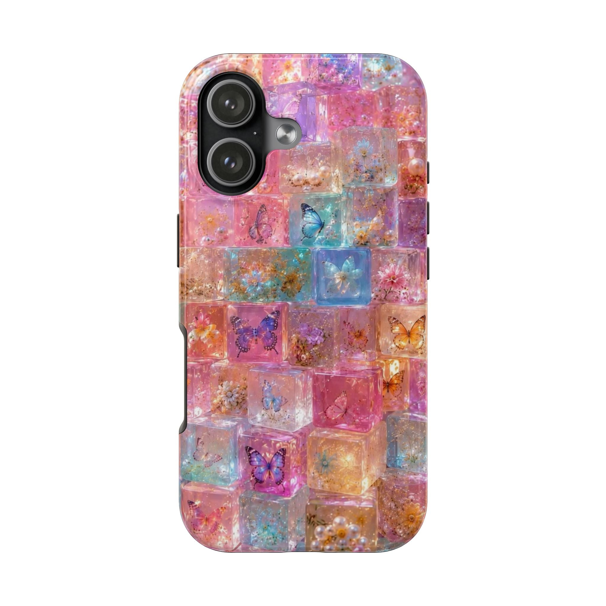 IRIDESCENT BUTTERFLY MOSAIC PHONE CASE