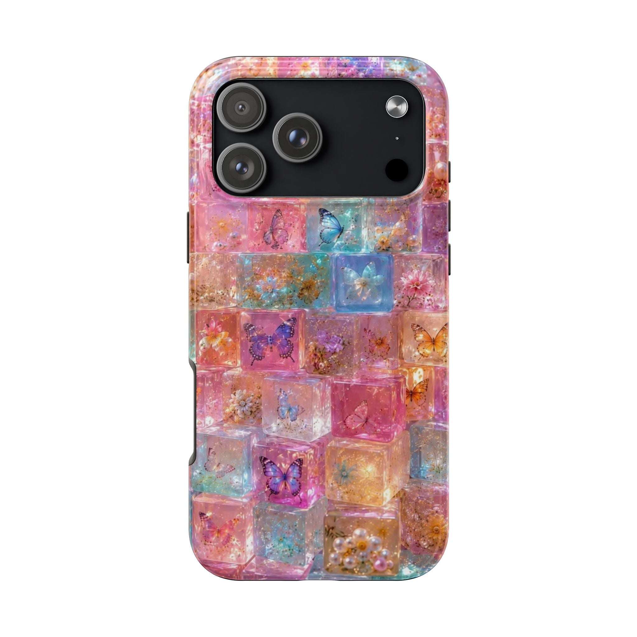IRIDESCENT BUTTERFLY MOSAIC PHONE CASE