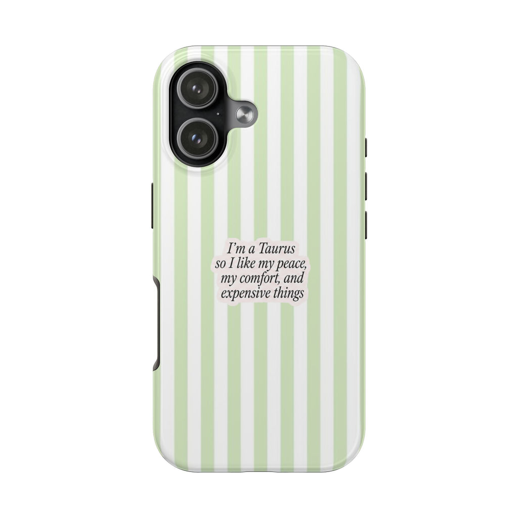 TAURUS STRIPES ZODIAC SIGN PHONE CASE