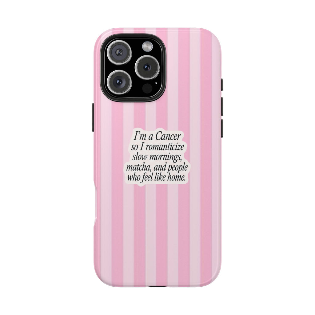 CANCER STRIPES ZODIAC SIGN PHONE CASE