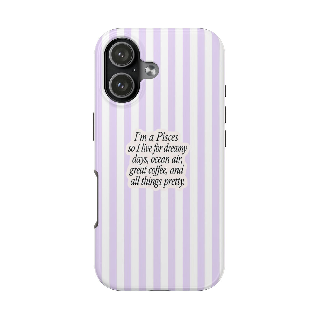 PISCES STRIPES ZODIAC SIGN PHONE CASE