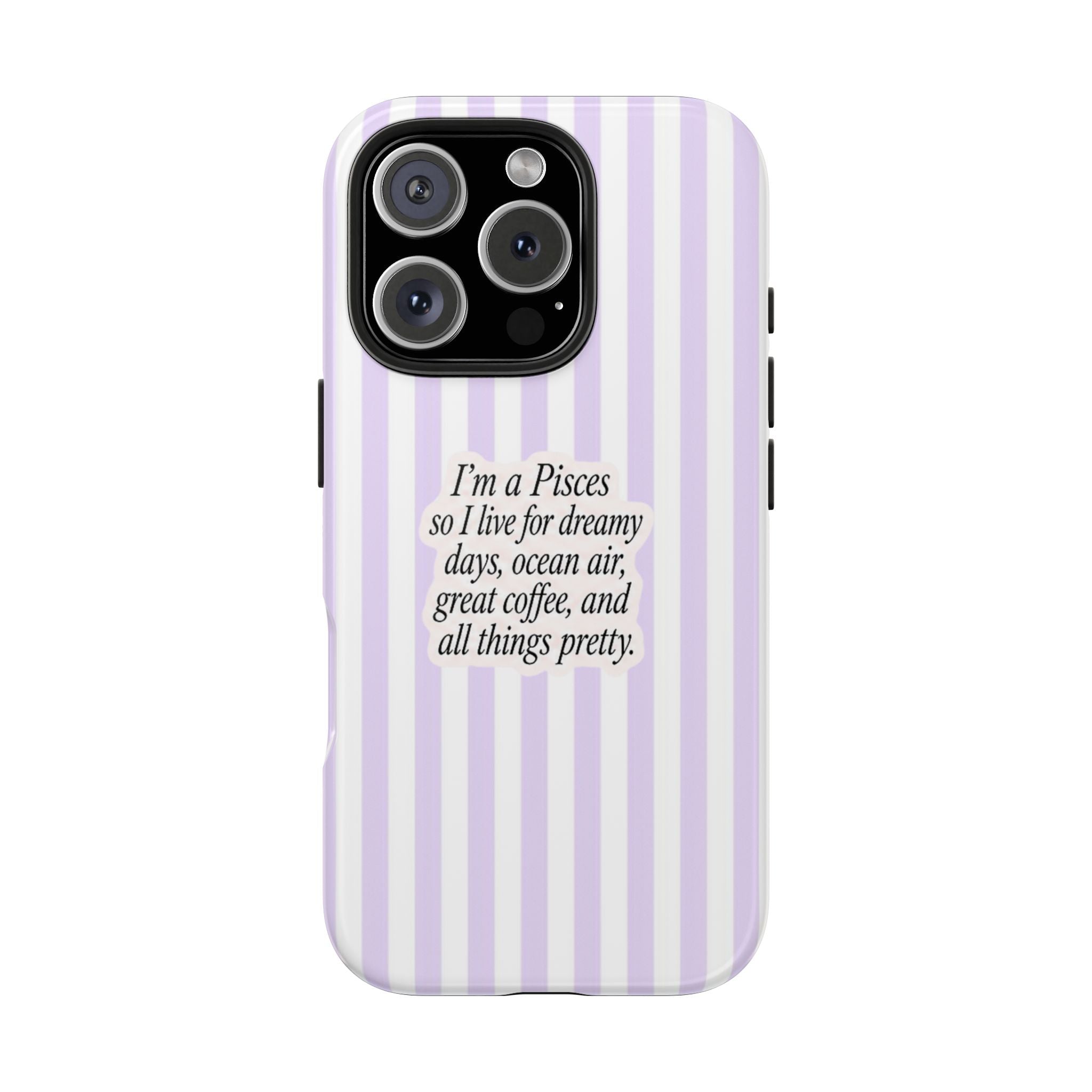 PISCES STRIPES ZODIAC SIGN PHONE CASE