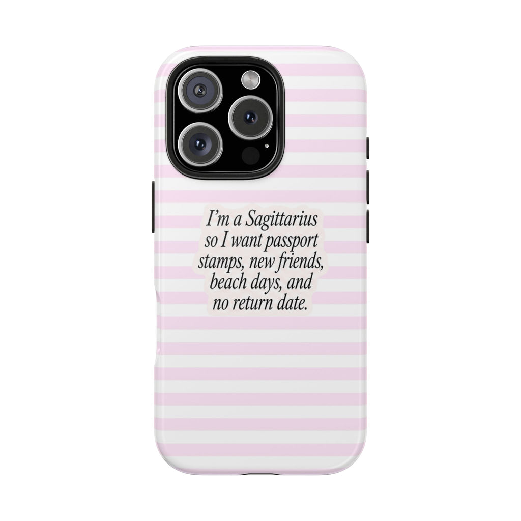 SAGITTARIUS STRIPES ZODIAC SIGN PHONE CASE