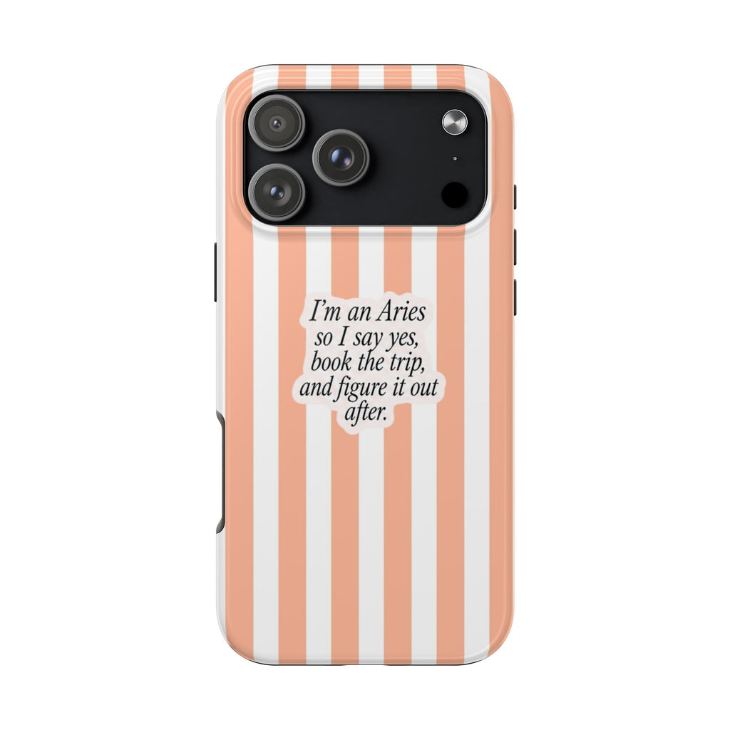 ARIES STRIPES ZODIAC SIGN PHONE CASE