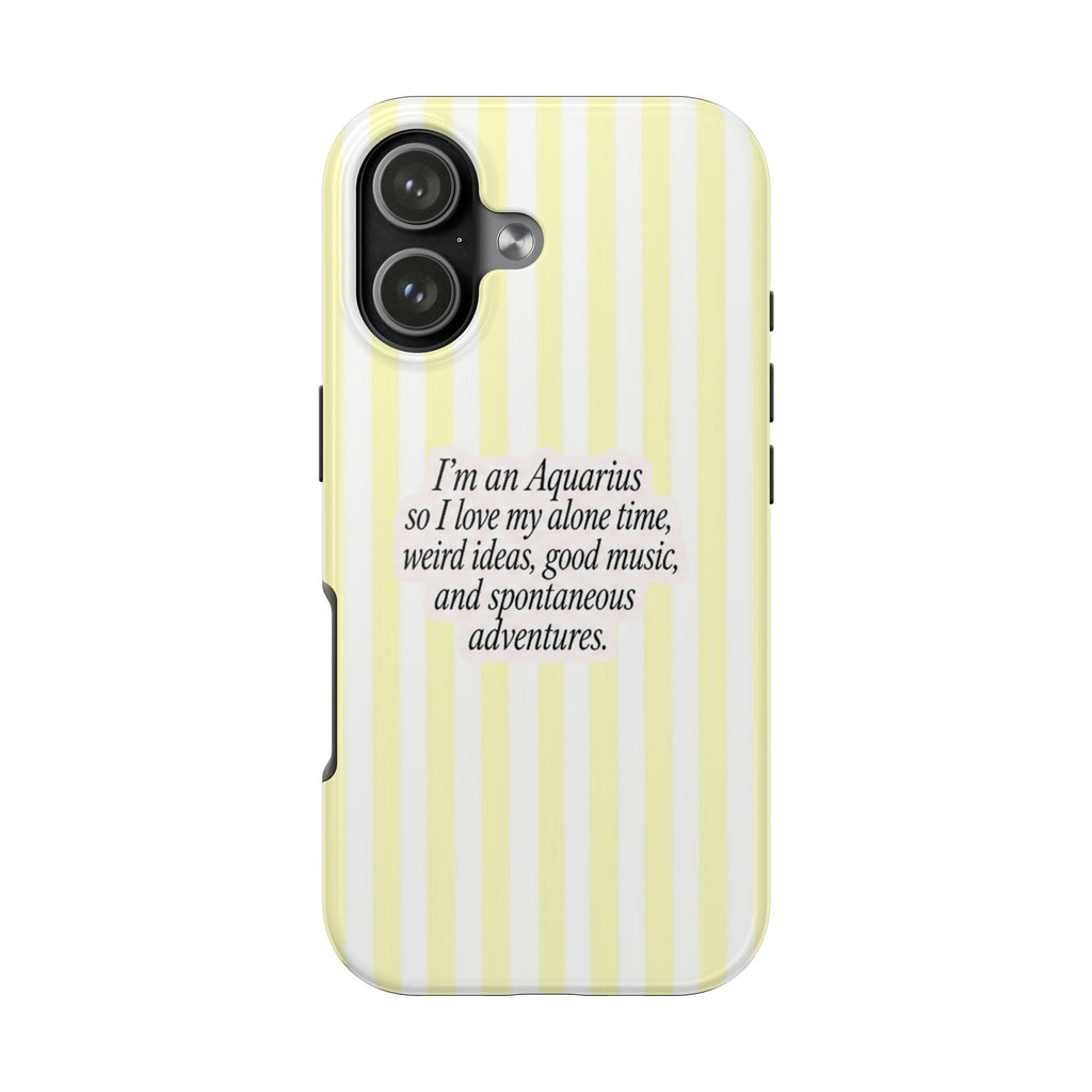 AQUARIUS STRIPES ZODIAC SIGN PHONE CASE