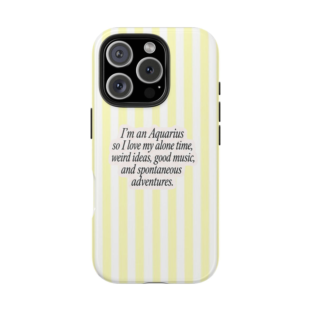 AQUARIUS STRIPES ZODIAC SIGN PHONE CASE