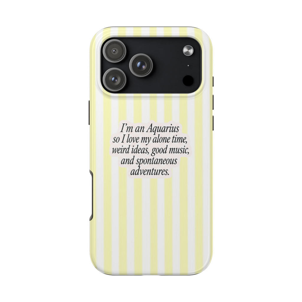 AQUARIUS STRIPES ZODIAC SIGN PHONE CASE
