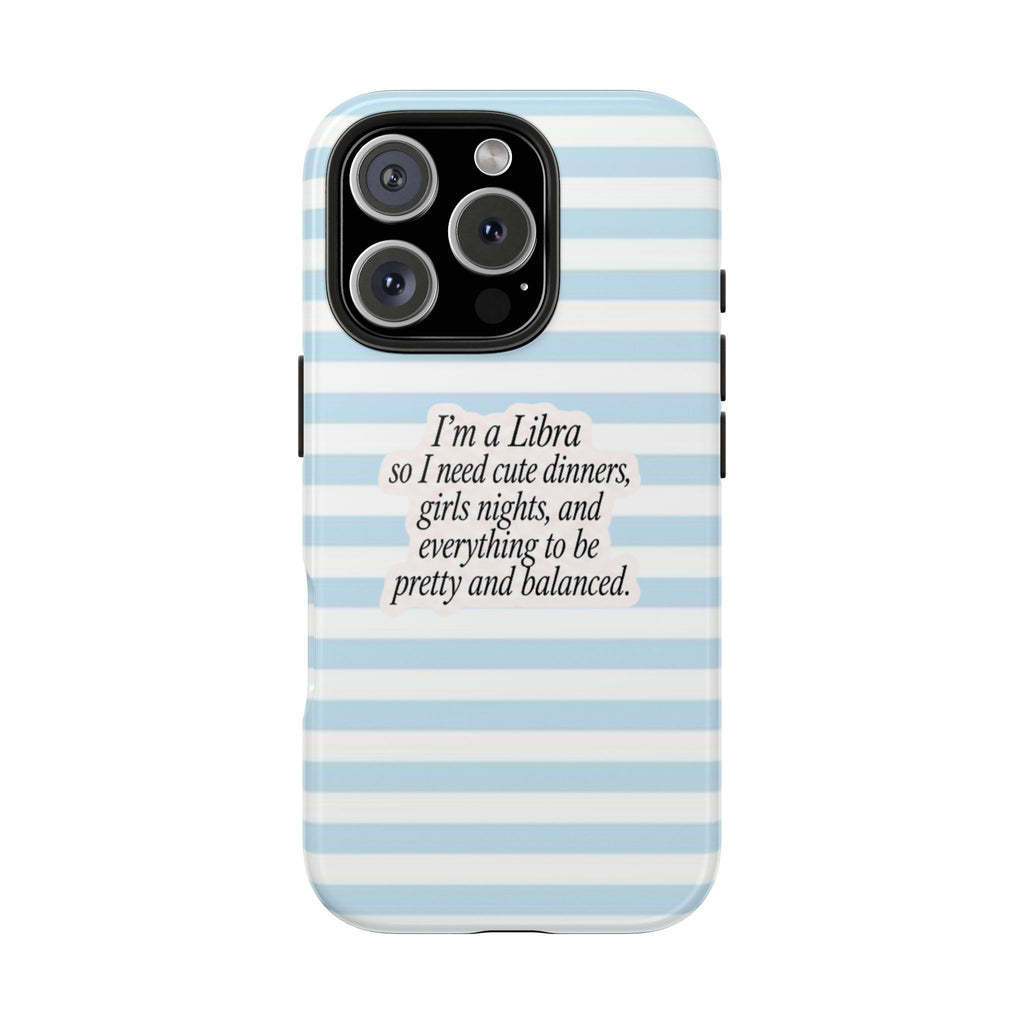 LIBRA STRIPES ZODIAC SIGN PHONE CASE