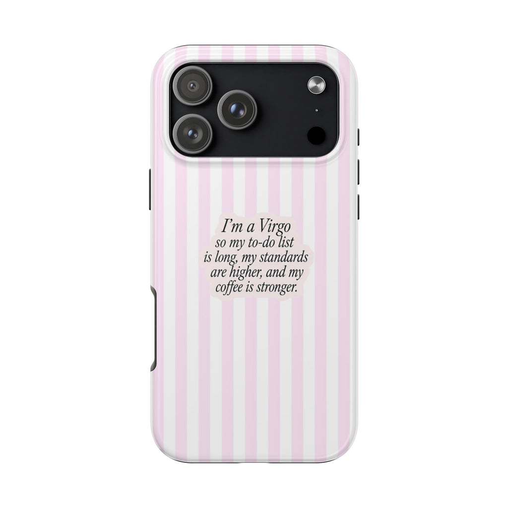 VIRGO STRIPES ZODIAC SIGN PHONE CASE