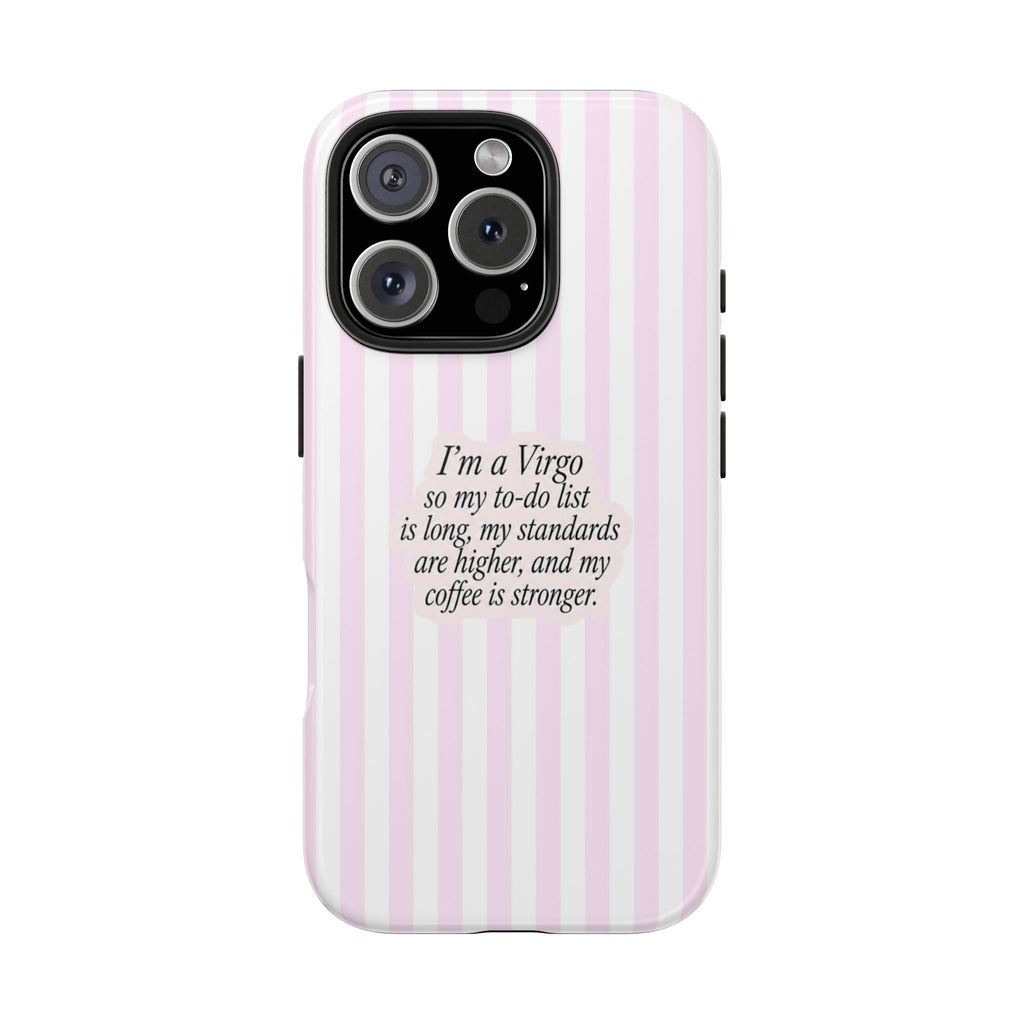 VIRGO STRIPES ZODIAC SIGN PHONE CASE