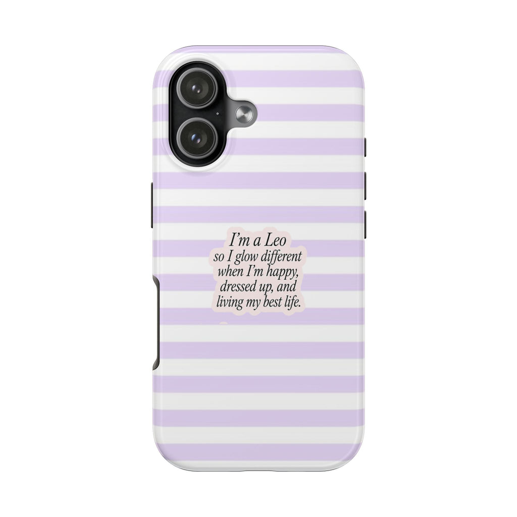 LEO STRIPES ZODIAC SIGN PHONE CASE