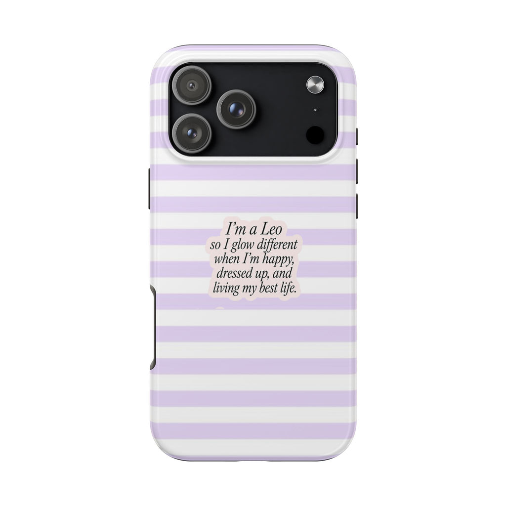LEO STRIPES ZODIAC SIGN PHONE CASE