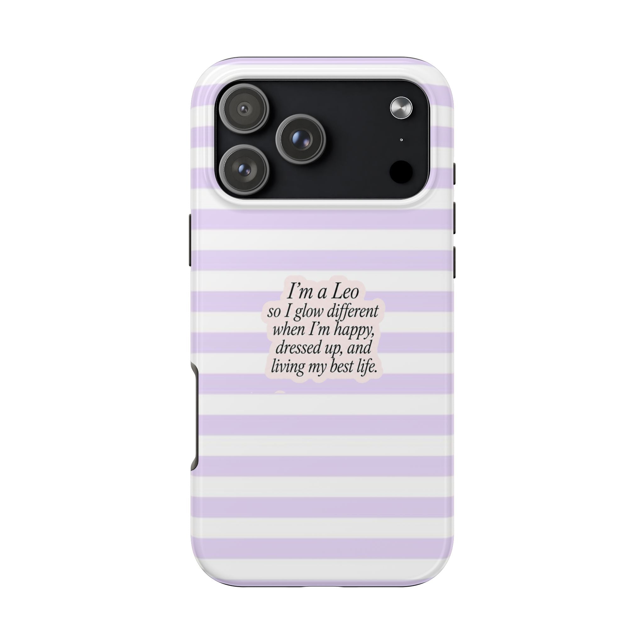 LEO STRIPES ZODIAC SIGN PHONE CASE