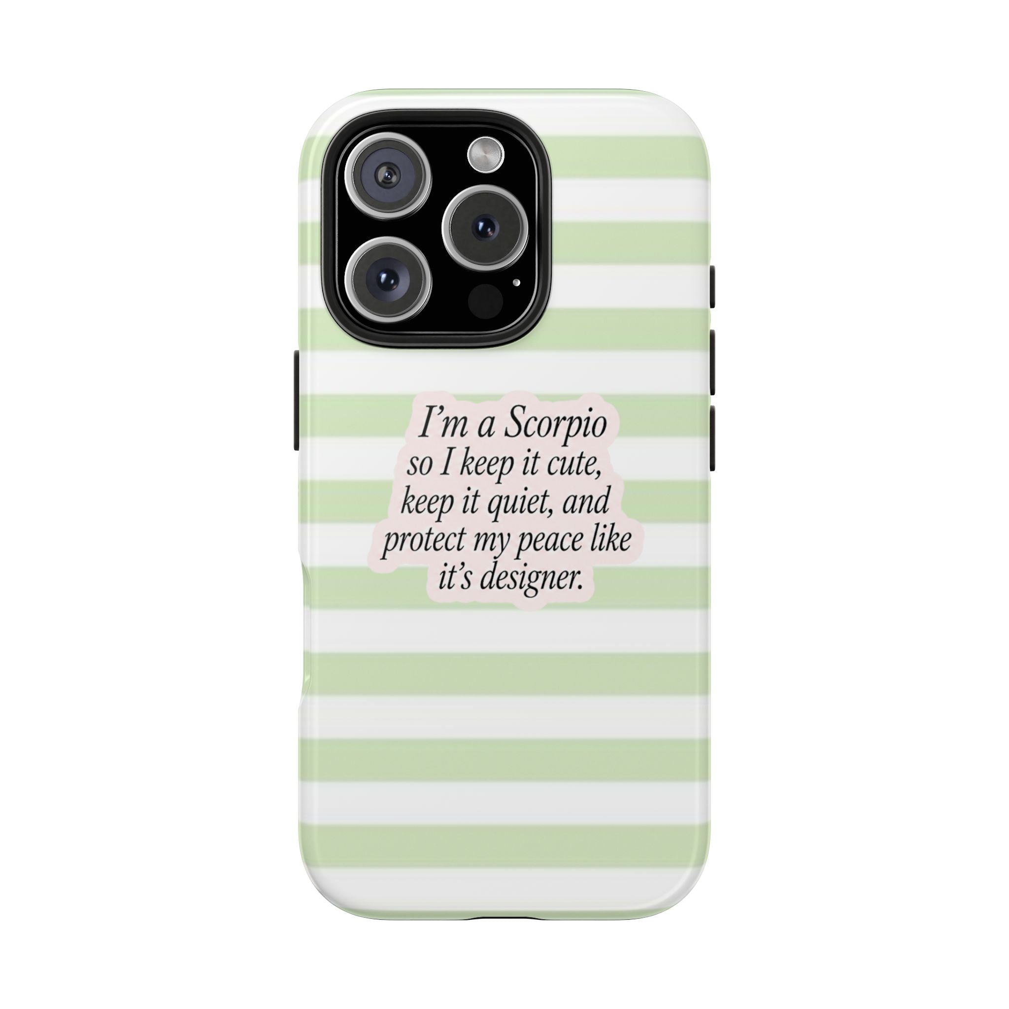 SCORPIO STRIPES ZODIAC SIGN PHONE CASE