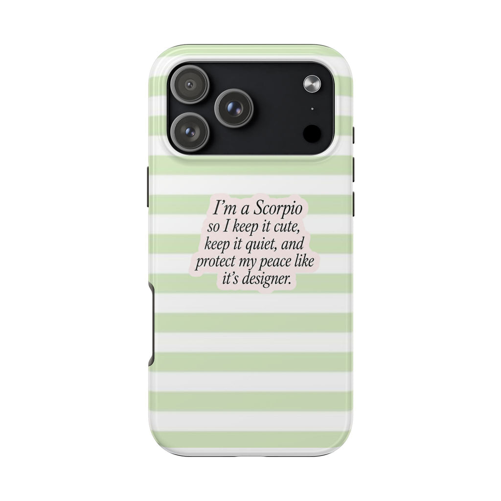 SCORPIO STRIPES ZODIAC SIGN PHONE CASE