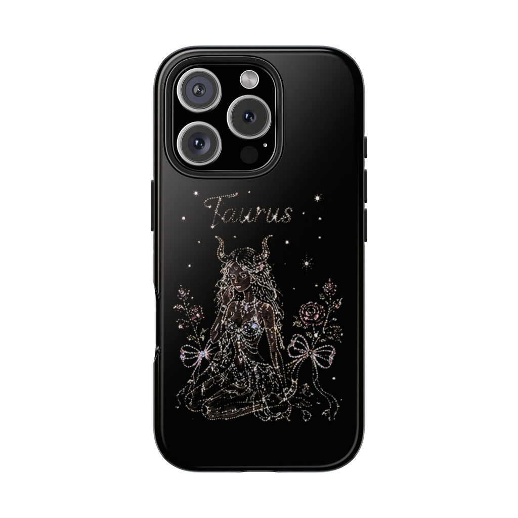 BLACK TAURUS PHONE CASE