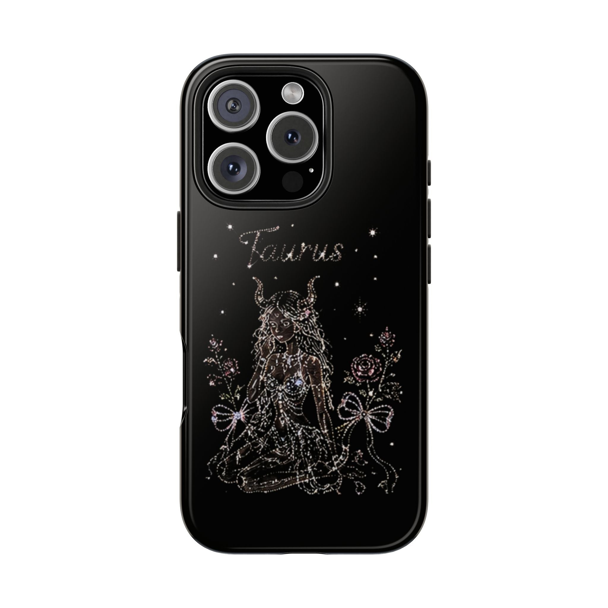 BLACK TAURUS PHONE CASE