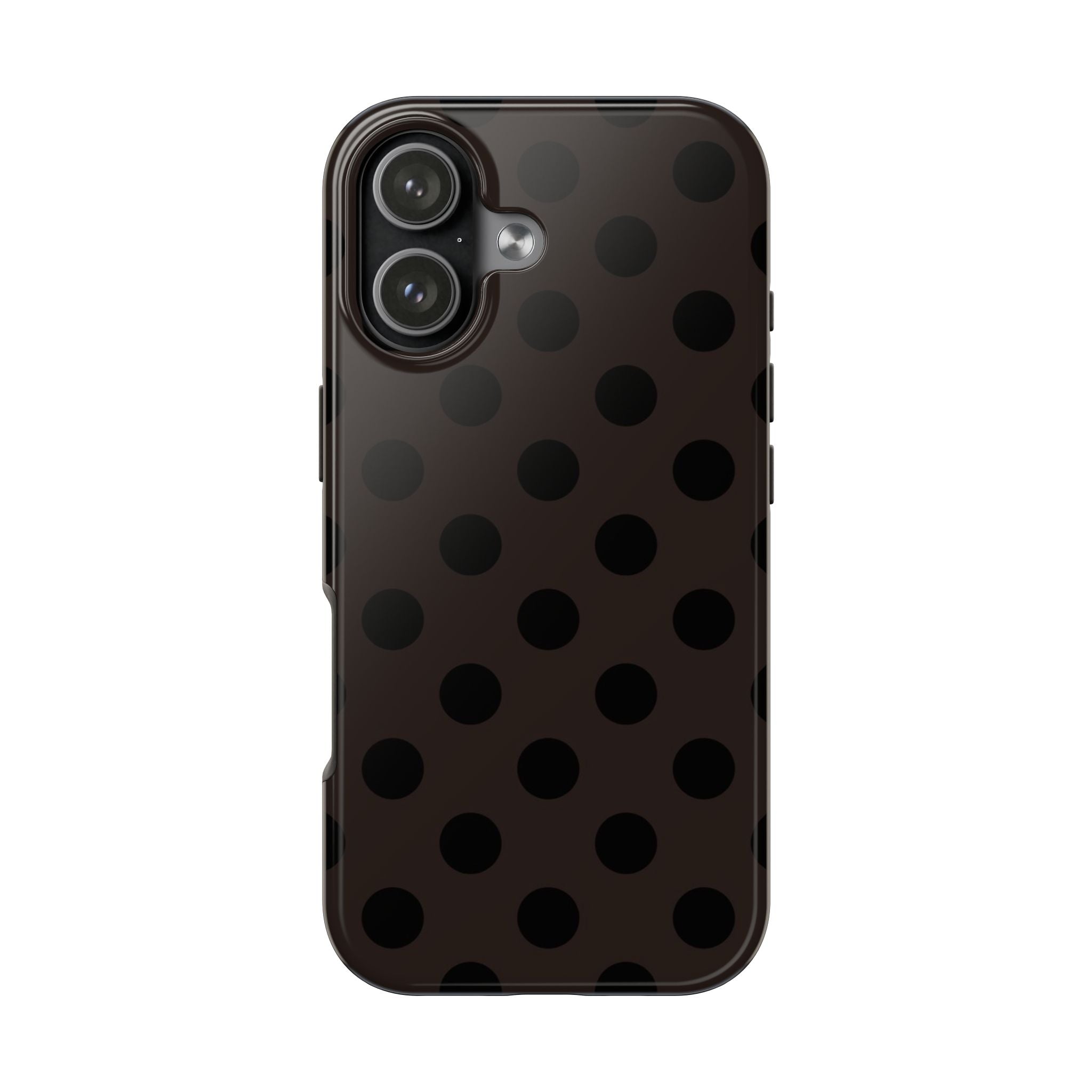 DARK BROWN POLKA DOTS PHONE CASE