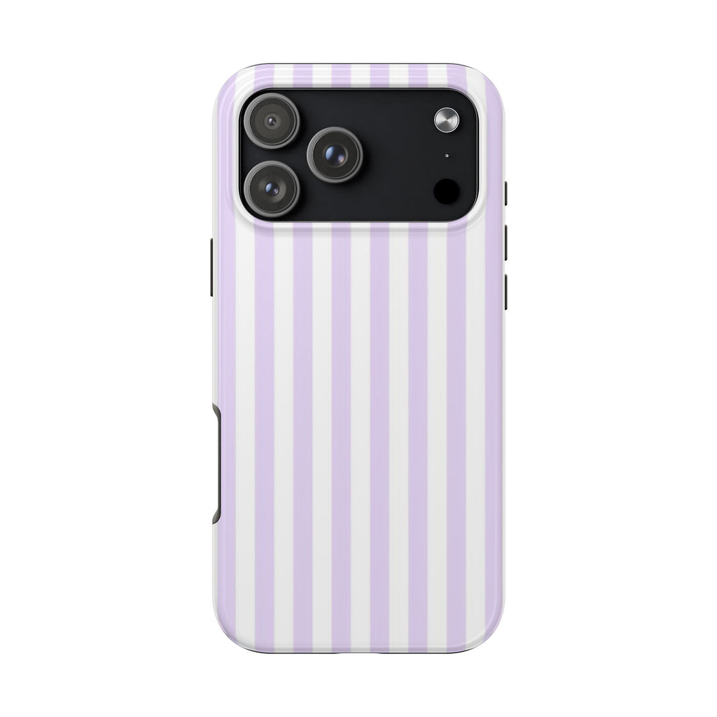 PURPLE RIBBON STRIPED PHONE CASE