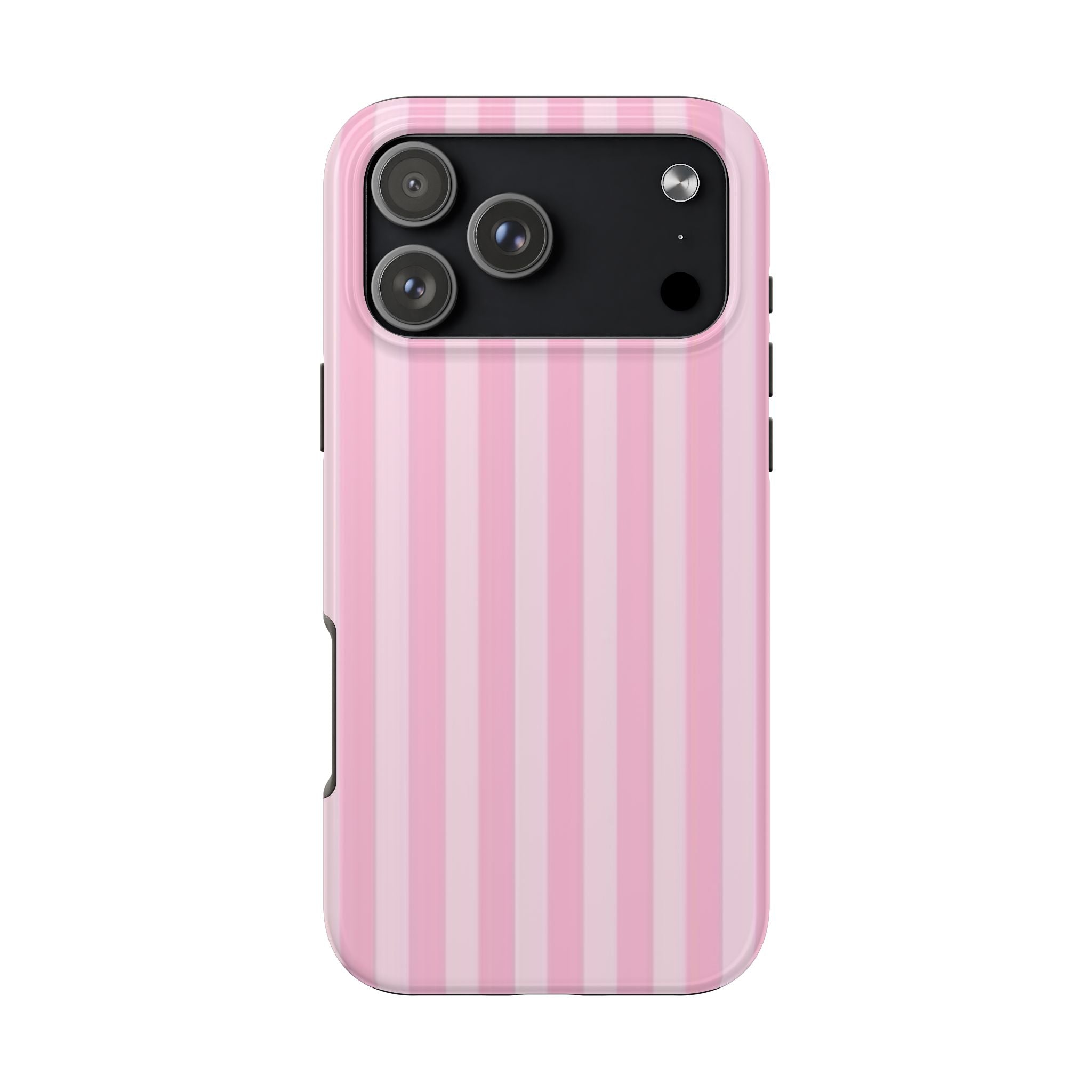 PINK MARSHMALLOW STRIPED PHONE CASE