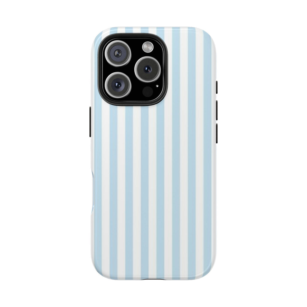 BLUE POOLSIDE STRIPED PHONE CASE