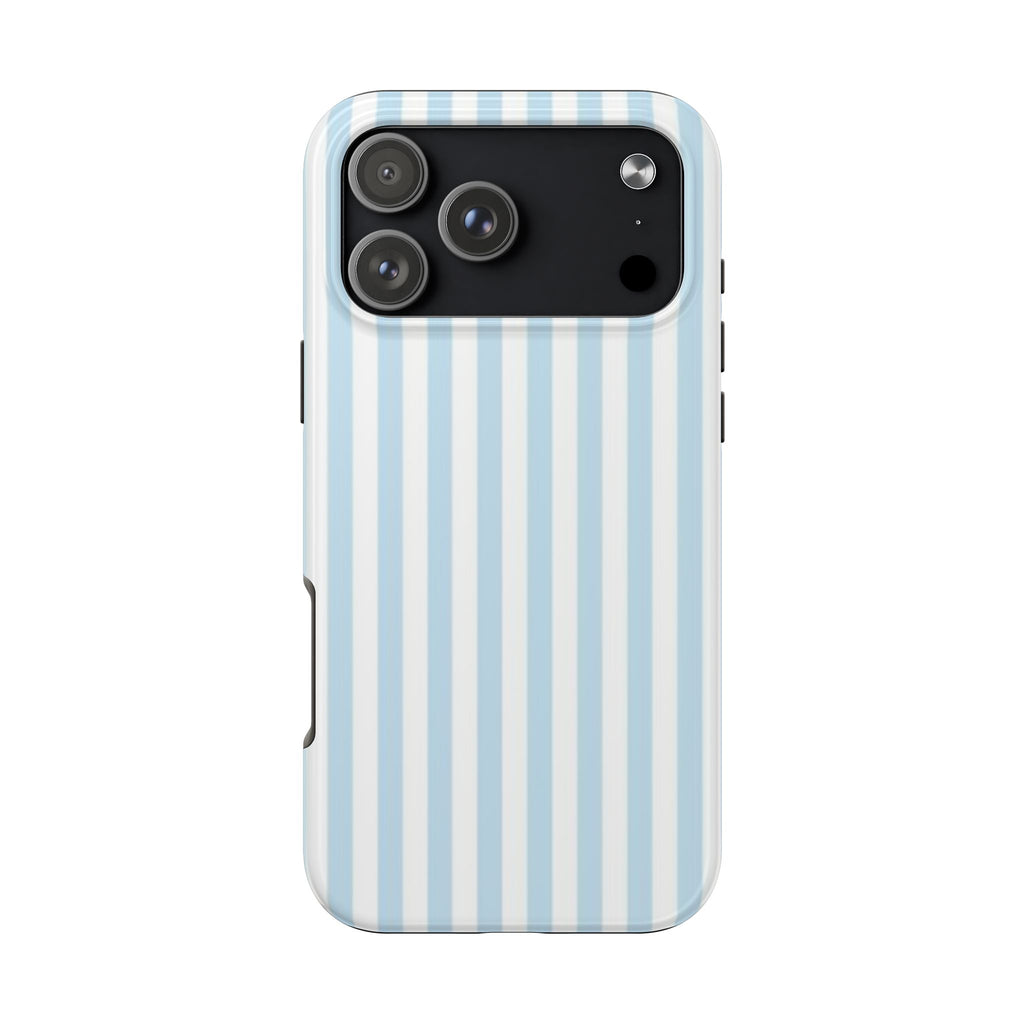 BLUE POOLSIDE STRIPED PHONE CASE