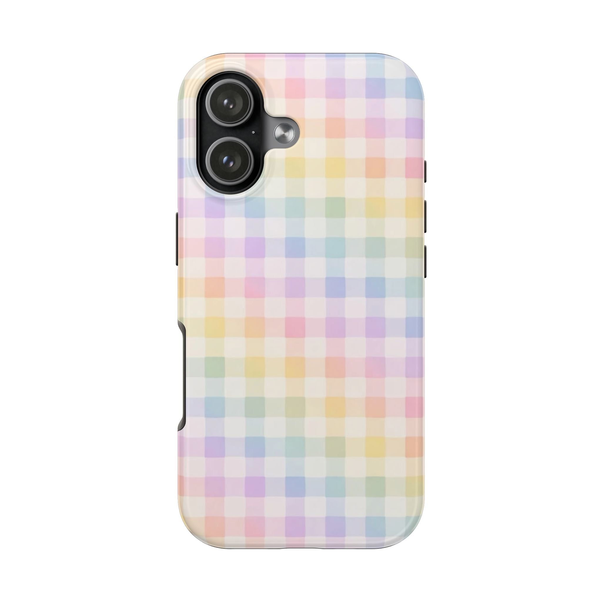 RAINBOW GLOW CHECKERED PHONE CASE